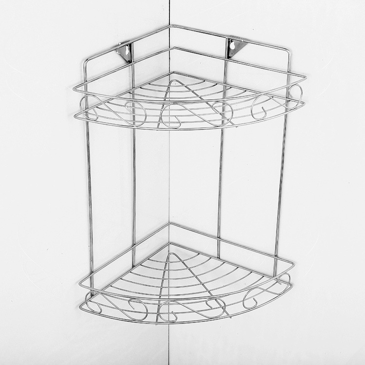 Stainless steel solid line Corner Shelf Shower Room kitchen Corner Storage rack triangle Sector multi-storey Storage racks