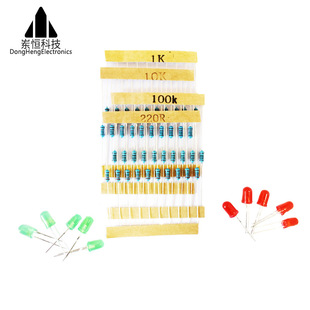 10pcs 1K 10K 100K 220 Ohm 1/4W and Led KIT �׼��� ��������