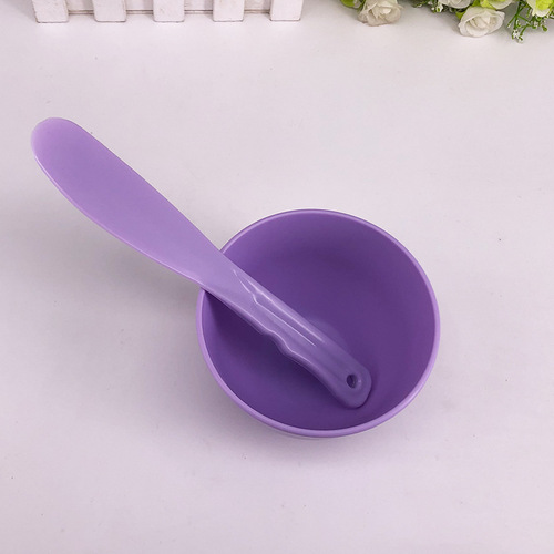 Beauty Silicone Mask Bowl Set Mask Adjusting Bowl Soft Mask Stick 2-piece Set DIY Homemade Tools Beauty Salon Supplies