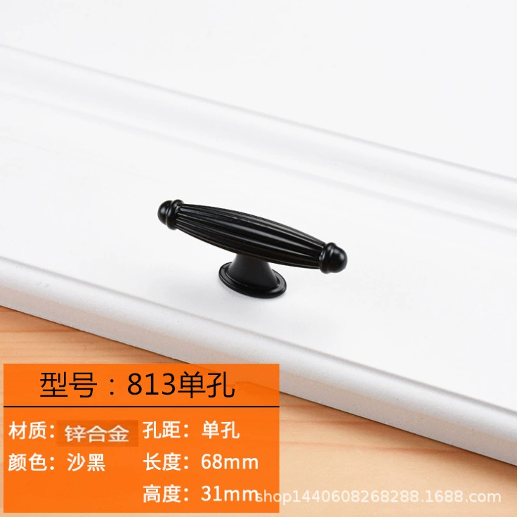 American Black Cabinet Wardrobe Hand Hand Door Door Door Door Door Modern Simple Furniture European -style Hardware Hand