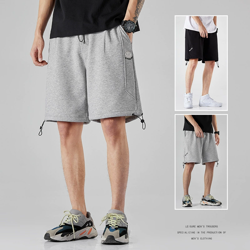 Летние Простые Модные мужские тонкие спортивные шорты в японском стиле для молодежи, повседневные свободные брюки средней длины для мужчин на пляже