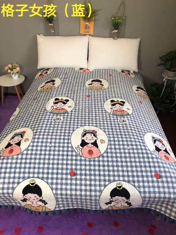 厂家直销水晶绒床盖 秋冬季保暖床单 绗缝韩式盖毯可折叠休闲毯子