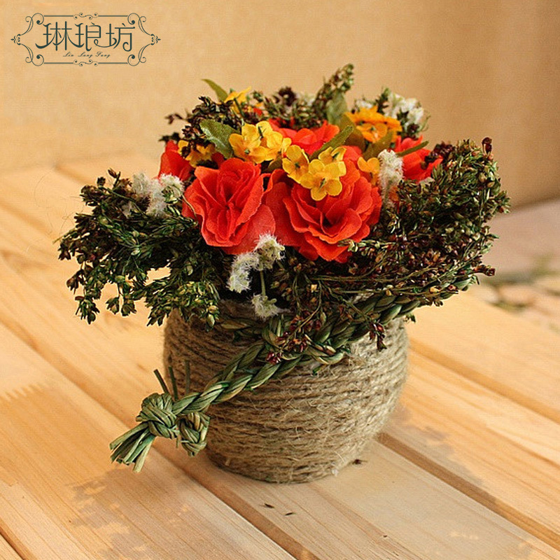 2mm de dos hilos de cuerda de cáñamo nueva cuerda trenzada hecha a mano vintage jardinería flor tienda ramo etiqueta decorativa cuerda de encuadernación 50 m