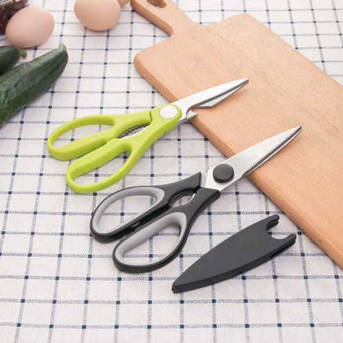 Cross-border Amazon kitchen scissors chicken bone cutter walnut clip stainless steel food kitchen handmade multi-purpose gardening