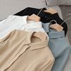 Spring Thick satin fashion square neck Ladies Long sleeve shirt Primer interview formal wear Occupation coverall jacket