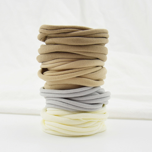 Children's nylon seamless elastic hairband elastic band hairband infant headband baby DIY hair accessories solid color headband