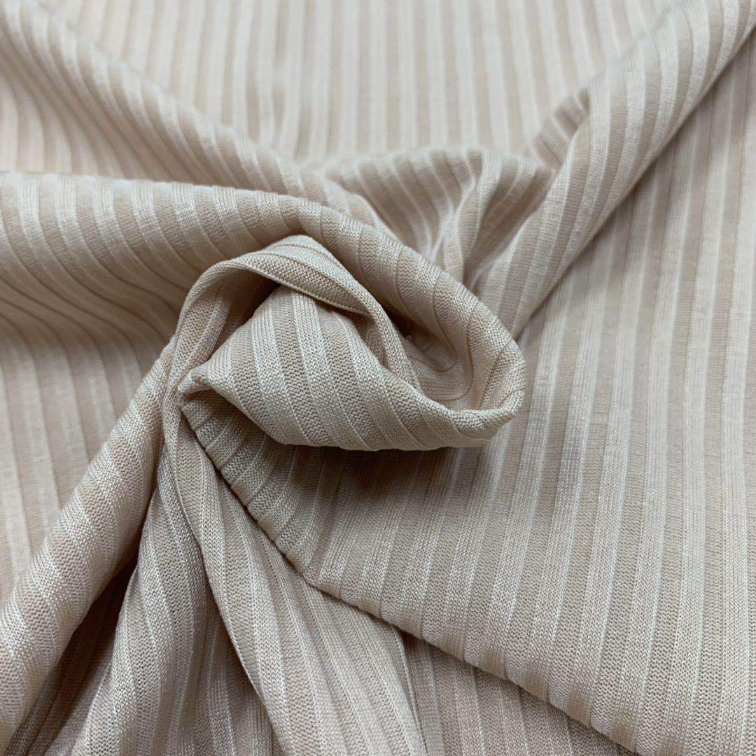 厂家供应  4*2抽针氨纶罗纹   涤氨纶抽针罗纹