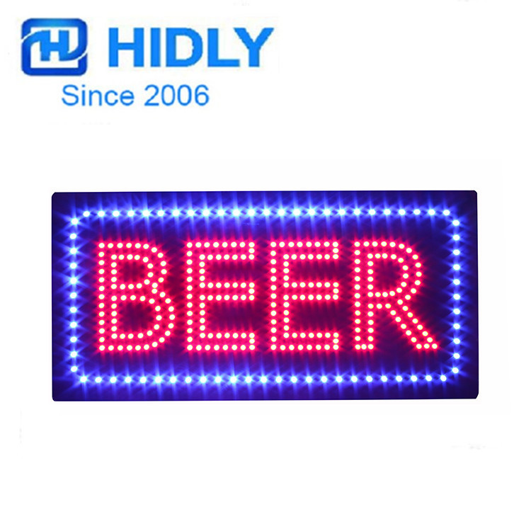 海得利招牌LED招牌LED广告牌方形BEER 酒吧招牌