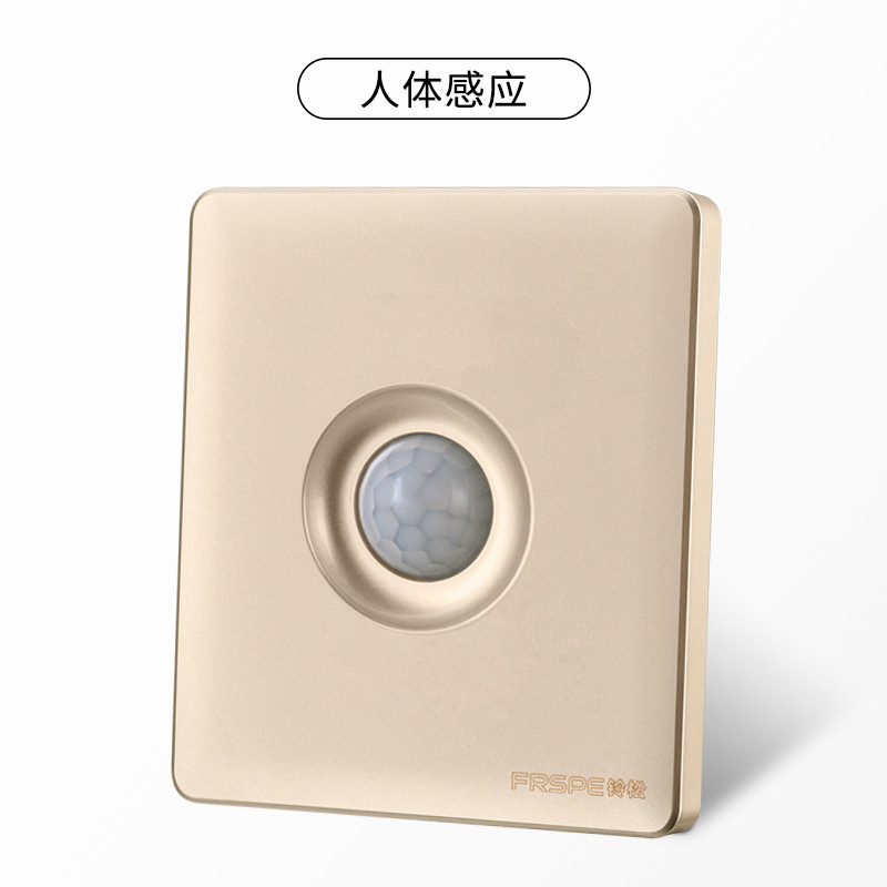 Panel de interruptores Bellson Osaka dorado tipo 86, interruptor de arco, enchufe de cinco orificios, placa de plástico ignífuga, fabricante, venta al por mayor