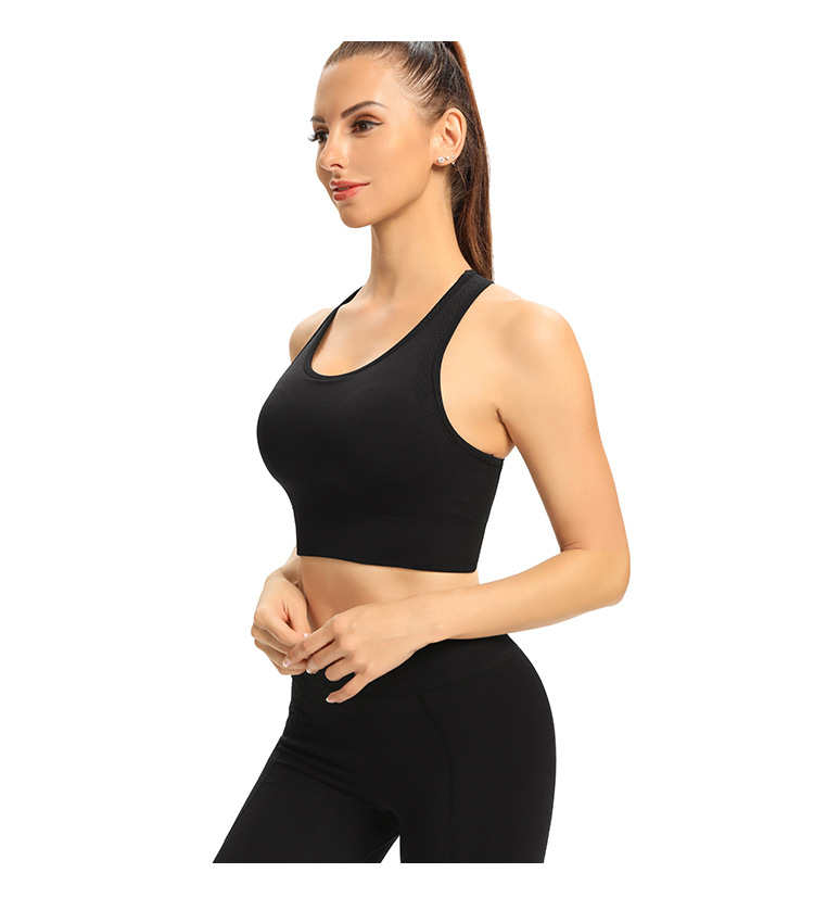 Hot Yoga Suit Naked Women Sense Bra Shockproof Sports Vest Hip Raise Fitness Pants in Sports Sets