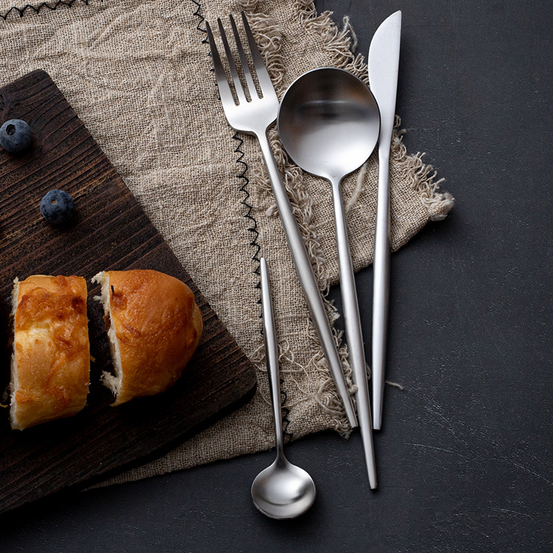 網紅304不鏽鋼葡萄牙餐具刀叉勺套裝酒店餐廳西餐餐具批發