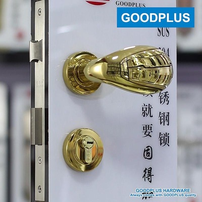 Solid plus 304 stainless steel indoor Door lock Split Lock bedroom bathroom hotel Flats villa golden 85 Lock