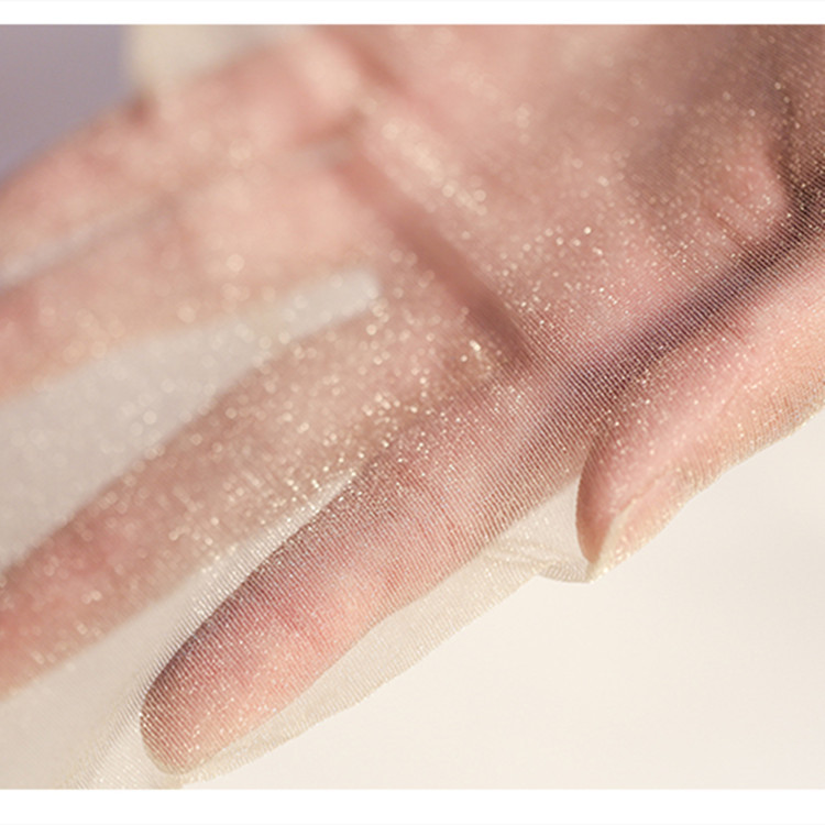 0D de primera línea de entrepierna perlado pantimedias invisibles sin costura T entrepierna deslumbrante flash medias pantimedias brillantes calcetines de seda de plata femenina