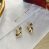 South Korean goods, earrings, metal silver needle, simple and elegant design, internet celebrity, silver 925 sample