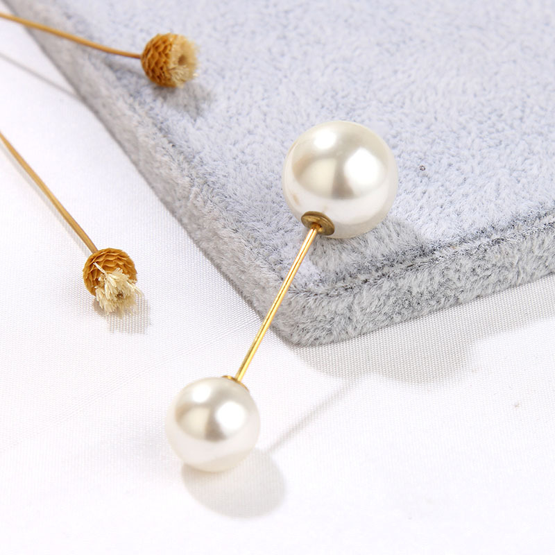 Fashion New Quality Zircon Double Head Pearl Brooch Wholesale display picture 12