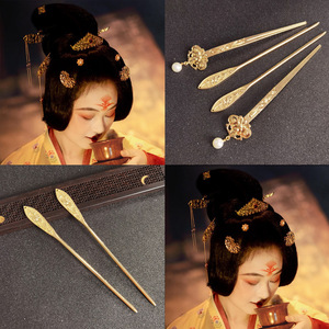 2pcs Antique retro ancient traditional empress princess hairpin hanfu Costume hair accessories Ming System photos shooting Hanfu hair clip Palace Jewelry