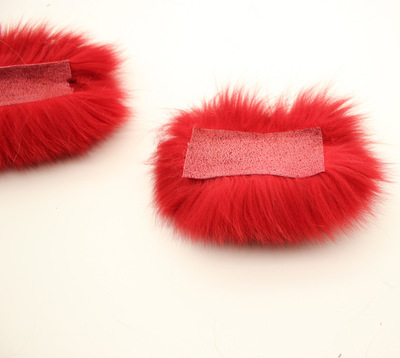 2019新款女欧美春夏时尚真狐狸毛拖鞋外穿家居毛毛皮草拖鞋DIY|ms