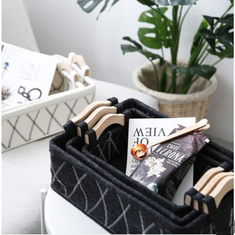 Fábrica al por mayor cesta de almacenamiento de fieltro ropa sucia cesta de almacenamiento de fieltro libro hogar caja de almacenamiento de fieltro