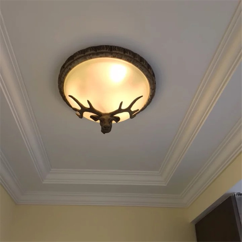 Creative retro country ceiling light for living room