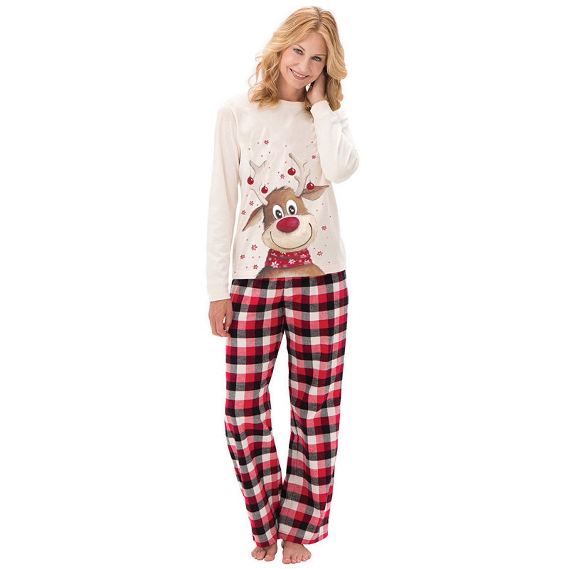 Casual Elk Cotton Blend Printing Pants Sets Casual Pants Hoodie Family Matching Outfits display picture 3
