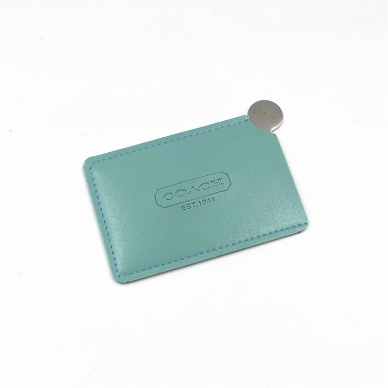 Mini espejo cosmético de acero inoxidable espejo resistente a la caída espejo portátil de dibujos animados de mano pequeño espejo logotipo imprimible