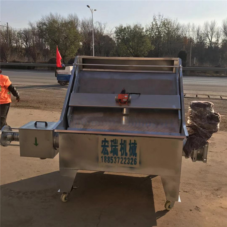 猪粪脱水机 养殖猪粪脱水机 斜筛式猪粪脱水机