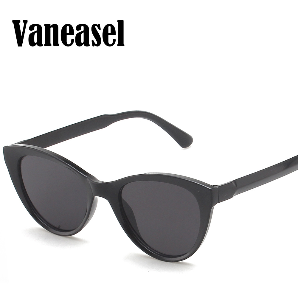 Europeo y americano Amazon moda retro gato ojo gafas de sol hombres y mujeres Blanco marrón personalizado gafas de sol