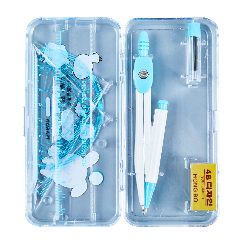 9001 BRÚJULAS DE EXAMEN DE estudiante traje de material didáctico de matemáticas conjunto de 7 piezas herramientas de matemáticas equipo de dibujo de diseño