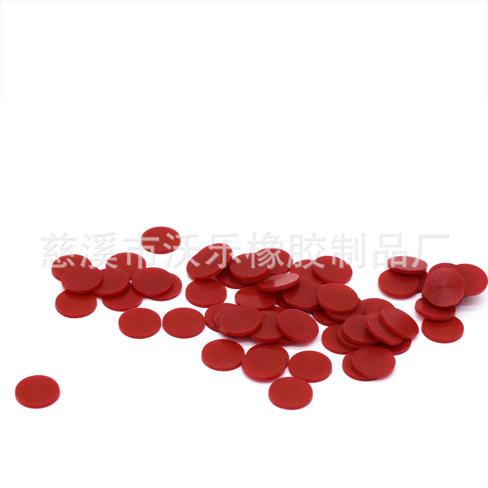 红色硅胶防撞减震垫 圆形透明半球体防撞硅胶垫片 彩色平垫密封垫