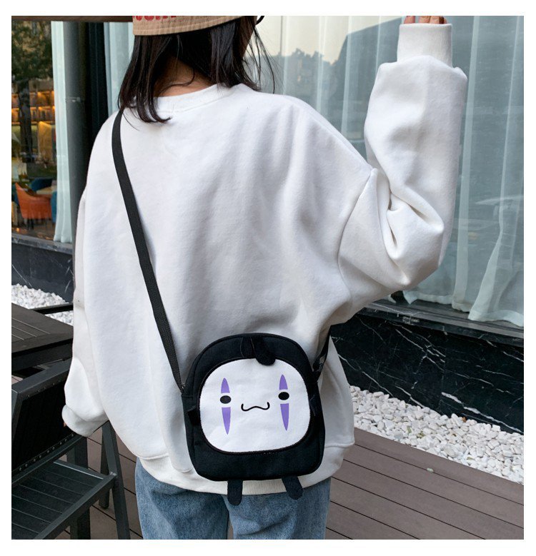 162g Weight Canvas Lining Material Zipper Closure Type Single Shoulder Strap Strap Type Crossbody Bag Bags Type Casual, Shopping Occasion Canvas Material Cartoon Pattern All Seasons Season Women's Gender Cute Style Medium Size Women's Medium Canvas Cartoon Cute Zipper Crossbody Bag 26