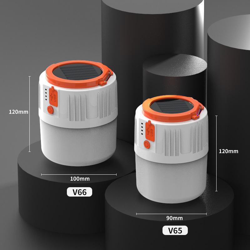 新款太阳能充电灯泡 LED灯泡家用停电应急球泡灯移动夜市灯地摊灯
