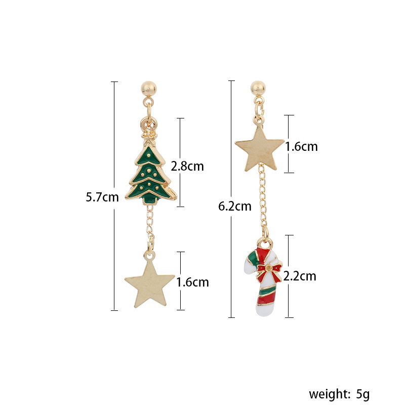 5g Weight Earrings Classification Wedding, Travel, Birthday, Festival Occasion Women'S Gender Long Tassel Christmas Fashion Star Earrings 无