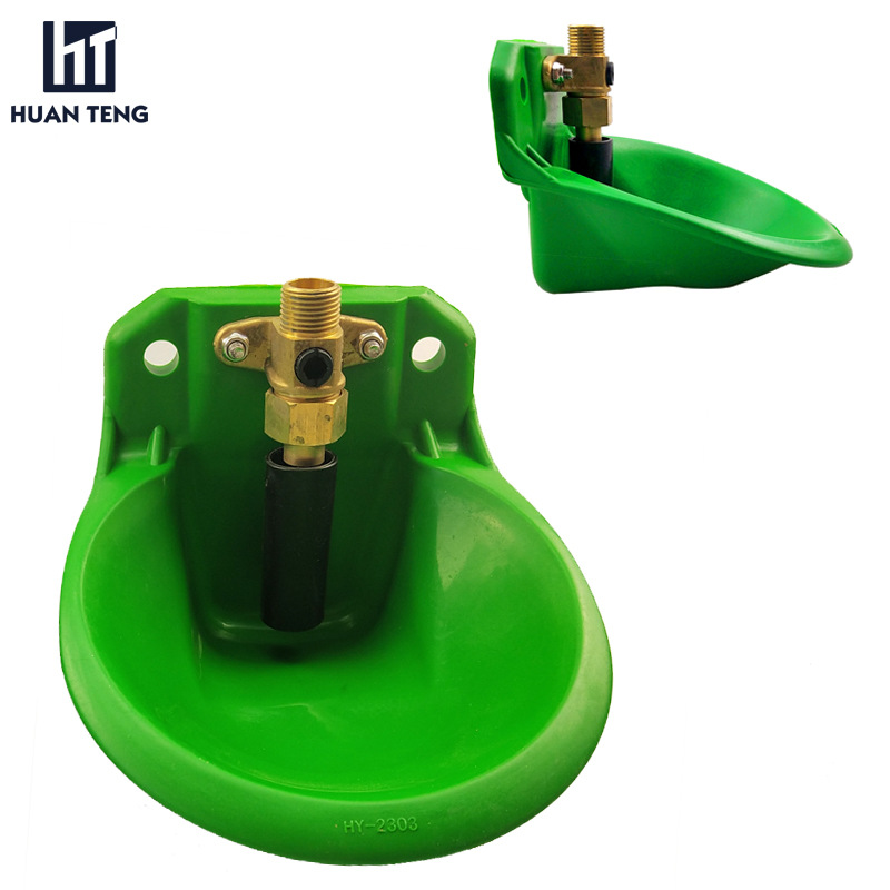 Tazón para beber para ovejas, fuente de agua automática para ovejas de punto transfronterizo, válvula de cobre de plástico engrosada, tazón para beber para ovejas