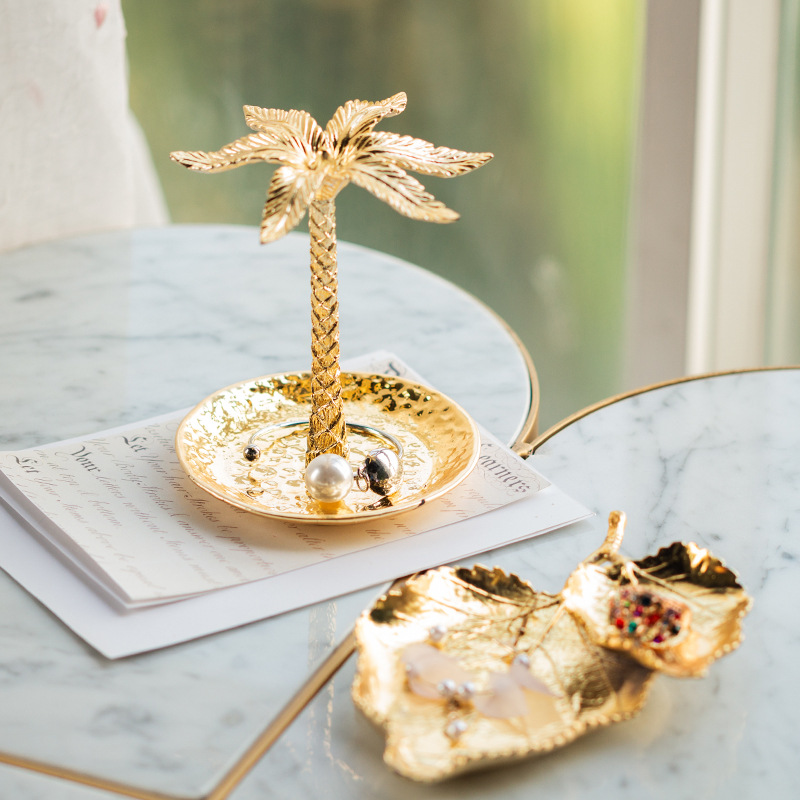 輕奢收納擺件戒指珠寶耳釘首飾盤收納 北歐ins網紅爆款精致首飾盒