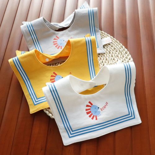 Infant Saliva Towel Fine Cotton Absorbent Children's Apron Korean Version Small Cloud Bib Boys and Girls Baby Newborn Anti-Regurgitation 