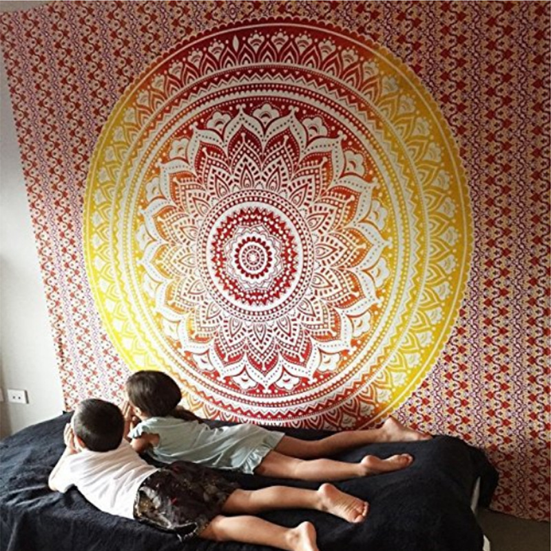 Amazon New Indian Tapestry Mandala Series Tapestry Wall Hanging Bohemian Background Cloth Beach Towel