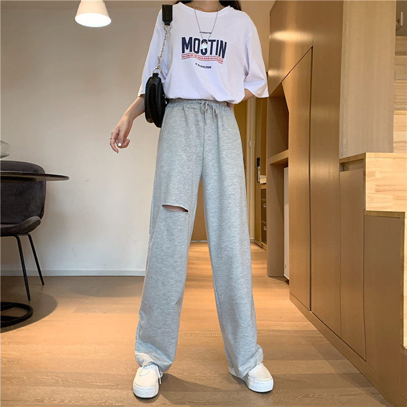 Damen Freizeithose Aus Baumwolle Mit Gummizug Für Den Sommer_voghion.com