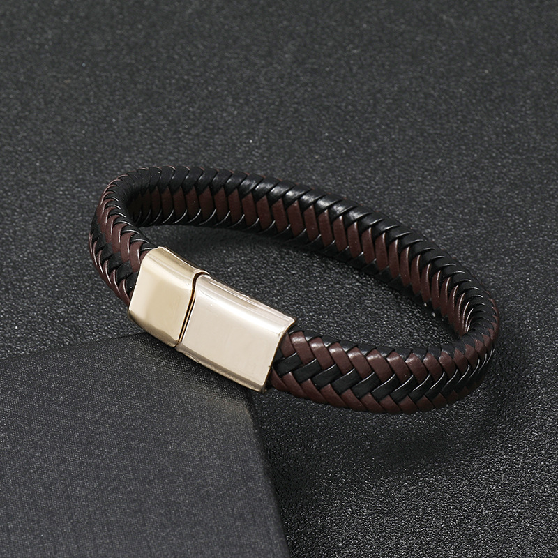 new simple braided leather bracelet