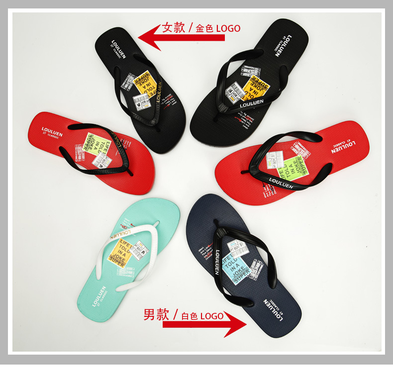 New summer PVC flip-flops for men, outdoor couple slippers, fashionable and casual beach cool slippers for men Item Picture