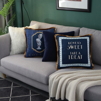 客厅沙发抱枕靠垫欧美式复古抱枕套不含芯 办公室腰枕床头靠背垫