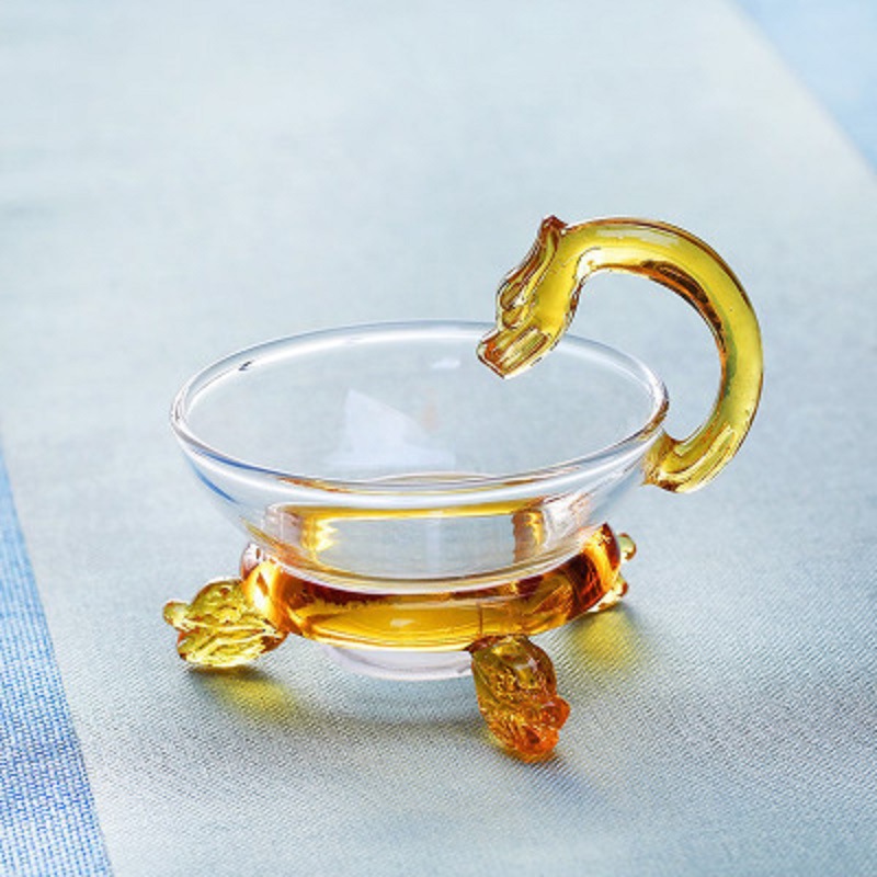 Fábrica al por mayor de vidrio borosilicato taza justa engrosada transparente té mar grande dispensador de té taza justa Kung Fu juego de té