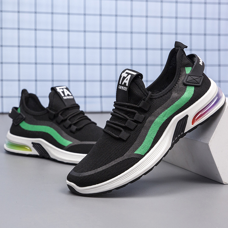 春夏季新款男女鞋气垫鞋子潮鞋透气轻便男女士休闲运动鞋一件代发