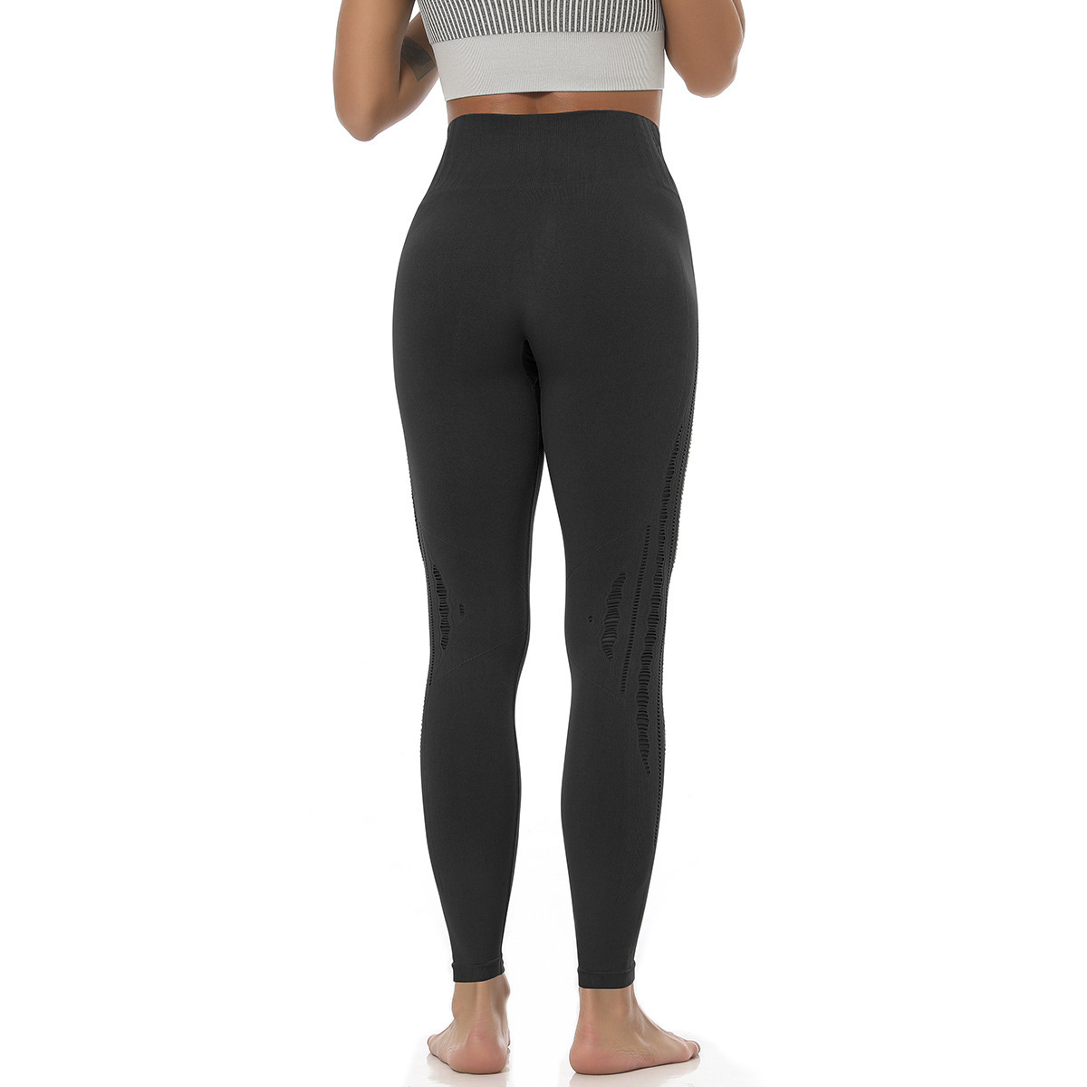 pantalones de fitness de cintura alta sin costuras de secado rápido y transpirables para mujer NSNS11054