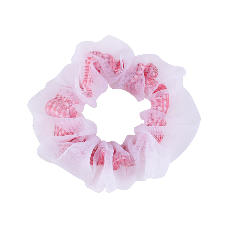 Chiffon Plaid Hair Scrunchies Girl Cute Forest Fairy Simple Large Intestine Korean Hair Ornament Headdress Wholesale Nihaojewelry display picture 2