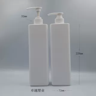 1000ML按压瓶1L洗发水瓶塑料瓶升沐浴露瓶洗护包装瓶HDPE四方瓶