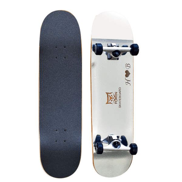 Universal professional skateboard for adults with two curved ends on…
