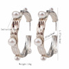Fashionable earrings from pearl, universal copper accessory, city style, Japanese and Korean, wholesale
