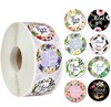 Cross -border explosive flowers. Thank you sticker round -shaped non -dry glue stickers 8 pictures festive gift decoration 500/volume