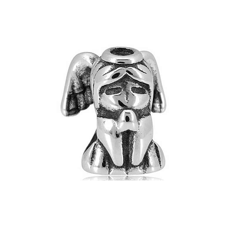 A Pack Of 3 Simple Style Animal Angel House Stainless Steel Polishing Beads Jewelry Accessories display picture 3