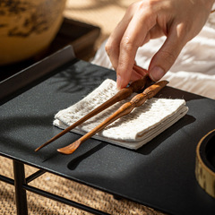 Bamboo Tea Scoop & Needle for Teapots, Six Gentlemen Accessories for Tea Ceremony, Tea Needle, Tea Knife, and Tea Cone Set—Ideal for Home Use